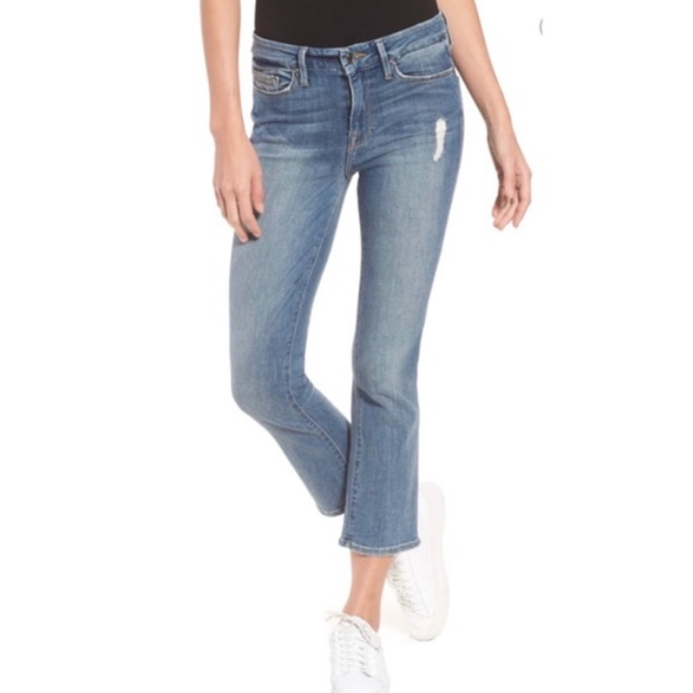 Good American Highwaisted Boyfriend Straight Crop